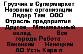 Грузчик в Супермаркет › Название организации ­ Лидер Тим, ООО › Отрасль предприятия ­ Другое › Минимальный оклад ­ 19 000 - Все города Работа » Вакансии   . Ненецкий АО,Усть-Кара п.